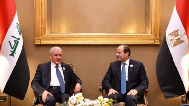 الرئيس السيسي يؤكد دعم مصر لاستقرار الأوضاع بالعراق والحفاظ على وحدته
