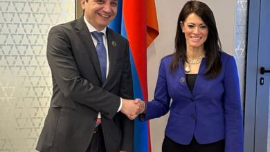 «المشاط» تبحث مع وزير المالية الأرميني ترتيبات الدورة السادسة من اللجنة المشتركة بين البلدين