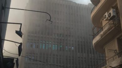 جار السيطرة على حريق سنترال رمسيس