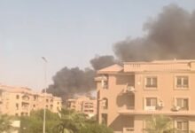 أدخنة سوداء في السماء .. حريق بالخمائل بالشيخ زايد