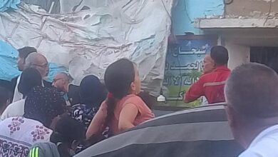 إصابة شخصين في انهيار بلكون بعقار سكني بطنطا.. شاهد