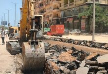 استكمال أعمال الرصف بامتداد شارع المصنع بكفر الشيخ.. صور