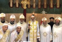 الأنبا انجيلوس يصلي القداس بكنيسة القديس مارمرقس الرسول بشبرا