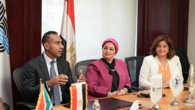 بنك قناة السويس يستقبل وفد اتحاد نقابات جنوب إفريقيا "ساسبو" 