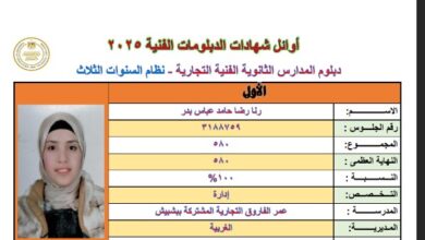جابت الدرجات النهائية بكل المواد|طالبة تحصل على 100% في نتيجة الدبلومات الفنية