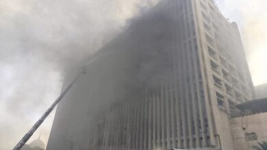 جار السيطرة على حريق سنترال رمسيس