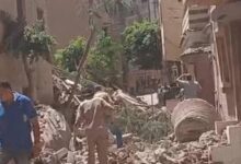 شاهد.. انهيار مئذنة مسجد أثري بسمنود دون خسائر بشرية.. صور
