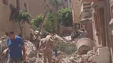 شاهد.. انهيار مئذنة مسجد أثري بسمنود دون خسائر بشرية.. صور
