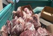 ضبط طن لحوم ودواجن فاسدة غير صالحة للاستهلاك الآدمي