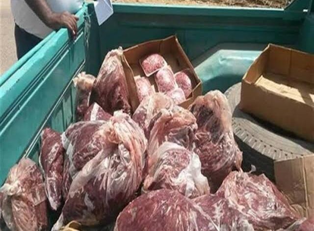 ضبط طن لحوم ودواجن فاسدة غير صالحة للاستهلاك الآدمي