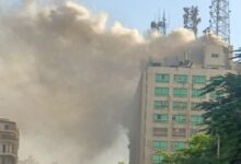 لجنة تتابع السلامة الإنشائية لمبنى سنترال رمسيس بعد الحريق