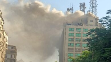 لجنة تتابع السلامة الإنشائية لمبنى سنترال رمسيس بعد الحريق