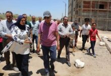 محافظ المنيا يتفقد أعمال إنشاء وحدة مرور مطاي
