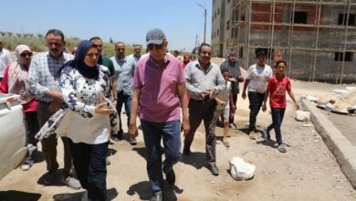 محافظ المنيا يتفقد أعمال إنشاء وحدة مرور مطاي