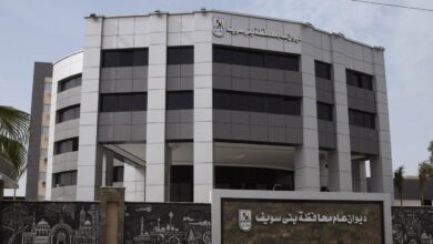 محافظ بني سويف يناقش نتائج أعمال اللجنة المشرفة على المراكز التكنولوجية