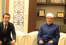 مفتي الجمهورية يبحث مع نائب سفير أوزبكستان سبل تعزيز التعاون الديني والعلمي