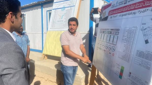 نائب محافظ مطروح يتفقد محطة معالجة الصرف الصحي