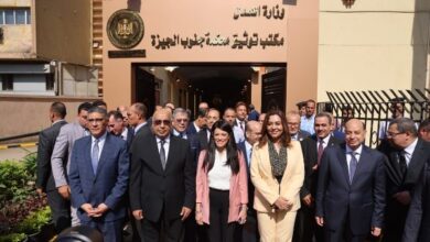 وزراء العدل والتخطيط والتنمية المحلية يفتتحون فرع توثيق محكمة جنوب الجيزة الابتدائية